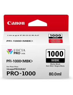 PFI-1000 MBK - Cartouche Canon Originale Noire mate 80 ml - 0545C001AA