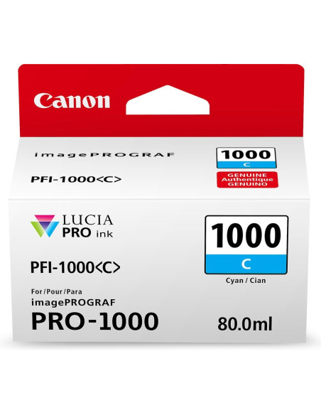 PFI-1000 C - Cartouche Canon Originale Cyan  80 ml - 0547C001AA