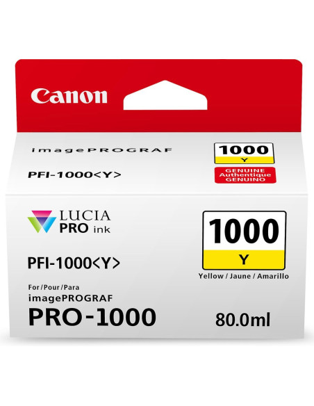 PFI-1000 Y - Cartouche Canon Originale Jaune  80 ml - 0549C001AA