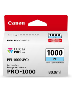 PFI-1000 PC - Cartouche Canon Originale Photo Cyan 80 ml - 0550C001AA