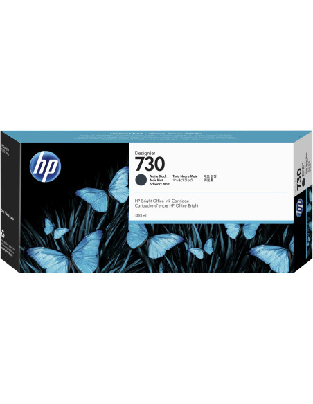 P2V71A - HP 730 Cartouche d'encre Noir Mat 300ml pour DESIGNJET T1700