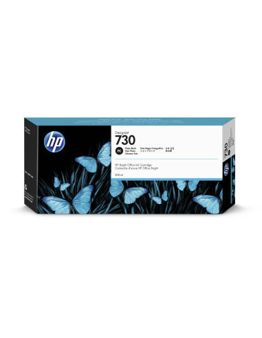 P2V73A - HP 730 Cartouche d'encre Noir Photo 300ml pour DESIGNJET T1700