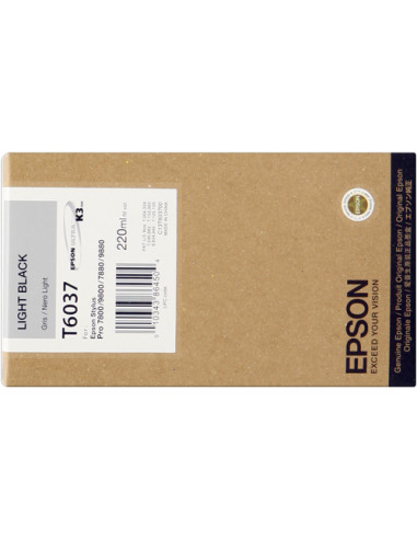 C13T603700 - Cartouche d'encre originale Epson Noir brillant 220 ml
