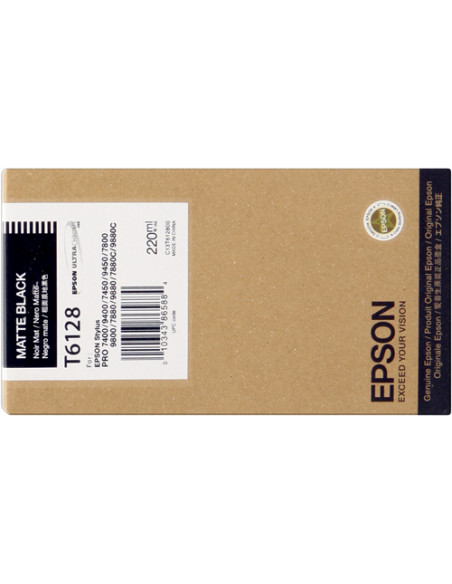 C13T612800 - Cartouche d'encre originale Epson Noir Matt 220 ml