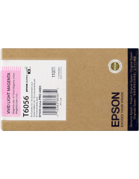 C13T605600 - Cartouche d'encre originale Epson Magenta clair vivid 110 ml