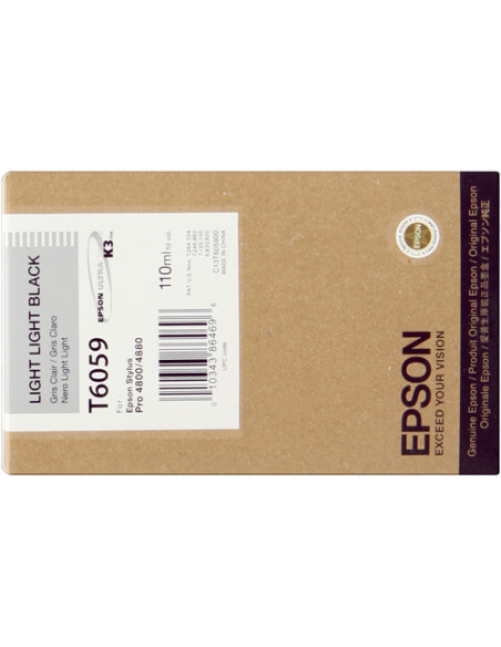 C13T605900 - Cartouche d'encre originale Epson Light Black 110 ml
