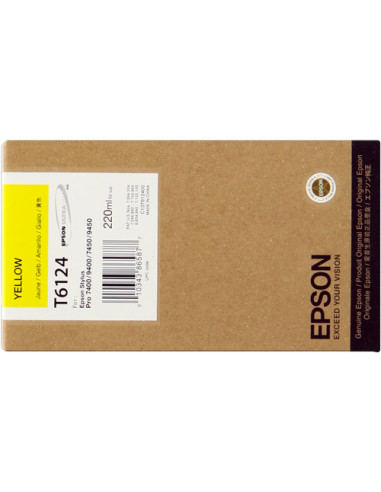 C13T612400 - Cartouche d'encre originale Epson jaune 220 ml