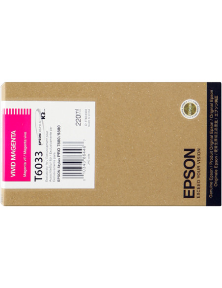 C13T603300 - Cartouche d'encre originale Epson Magenta vivid 220 ml