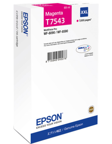 C13T754340 - Cartouche d'encre originale Epson Magenta 7 000 pages