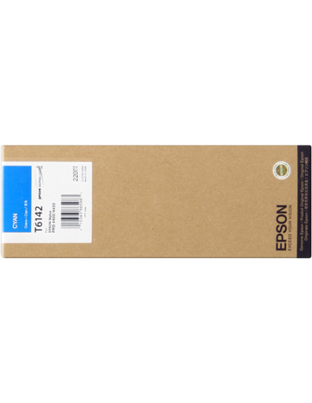 C13T614200 - Cartouche d'encre originale Epson cyan 220 ml