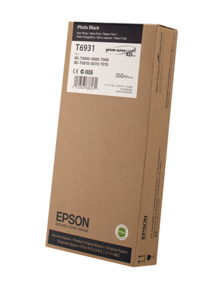 C13T693100 - Cartouche d'encre originale Epson Noir photo 350 ml