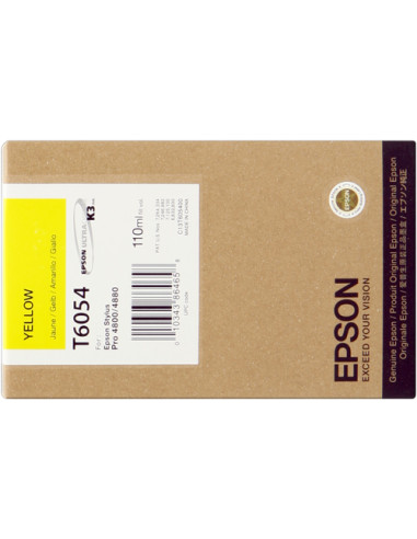 C13T605400 - Cartouche d'encre originale Epson jaune 110 ml