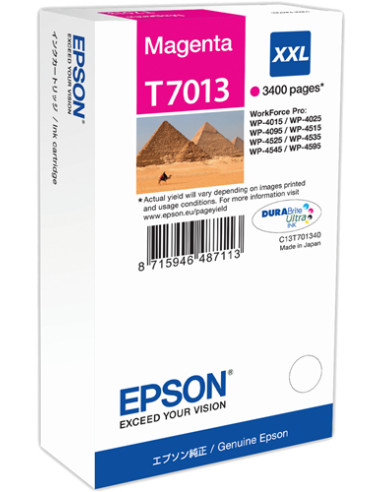 C13T70134010 - Cartouche d'encre originale Epson  3 400 pages