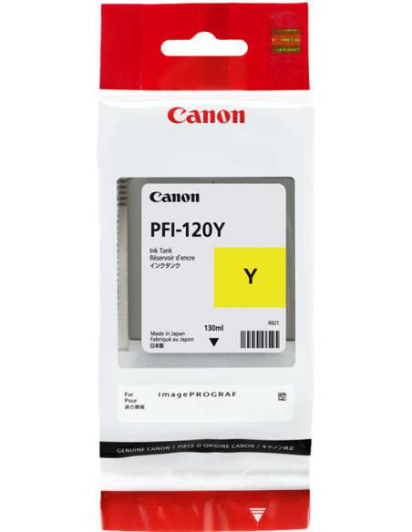 PFI-120y - Cartouche d'encre Originale Canon Jaune - 130 ml