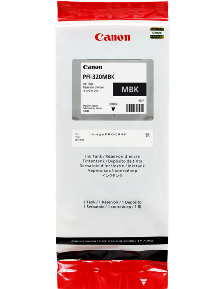 PFI-320mbk - Cartouche d'encre Originale Canon Noir Mat - 300 ml