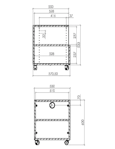 Meuble universel large anthracite