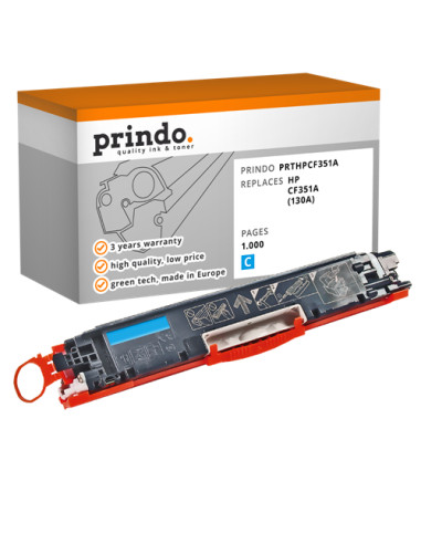 Toner Compatible Cyan pour HP LaserJet Pro MFP M176n - 1 000 pages référence CF351A