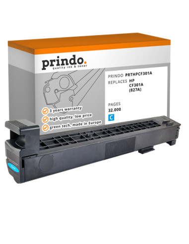 Toner Compatible Cyan pour HP LaserJet Enterprise Flow M880z Color - 32 000 pages référence CF301A