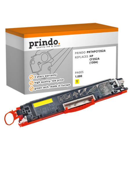 Toner Compatible Jaune pour HP LaserJet Pro MFP M176n - 1 000 pages référence CF352A