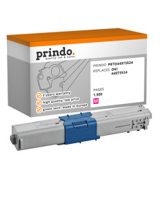 Toner Compatible Magenta pour OKI C301dn - 1 500 pages référence 44973534