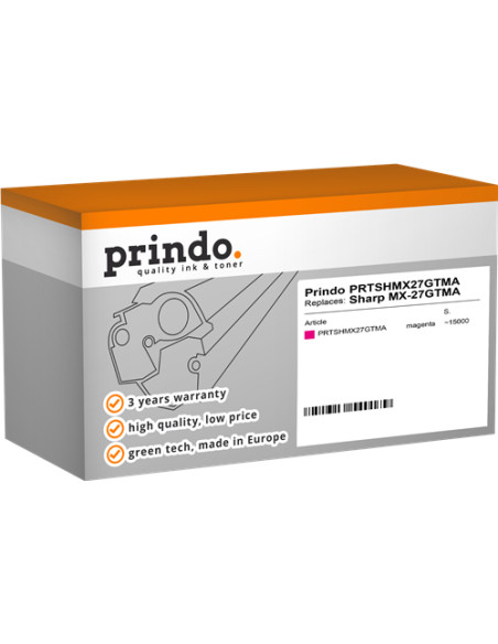 Toner Compatible Magenta pour Sharp MX-2300N - 15 000 pages référence MX-27GTMA