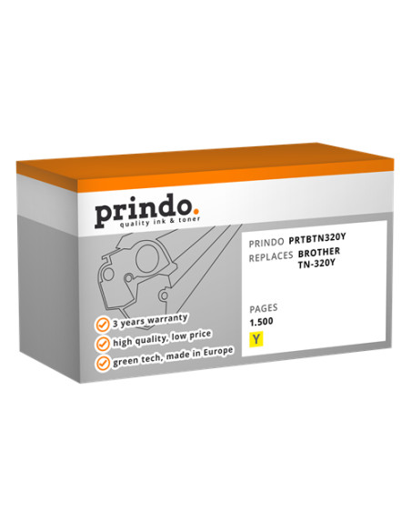 Toner Compatible Jaune pour Brother HL-4570CDW - 1 500 pages référence TN-320Y