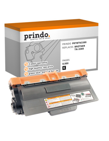 Toner Compatible Noir pour Brother HL-5440D - 8 000 pages référence TN-3380