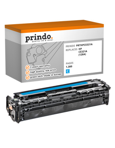 Toner Compatible Cyan pour HP LaserJet Pro CM1415 - 1 300 pages référence CE321A