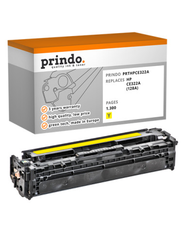 Toner Compatible Jaune pour HP LaserJet Pro CM1415 - 1 300 pages référence CE322A