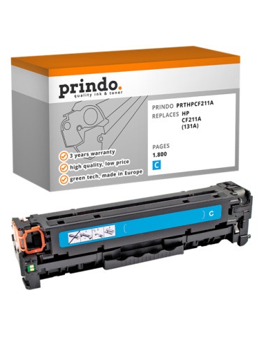 Toner Compatible Cyan pour HP LaserJet Pro 200 color MFP M276 - 1 800 pages référence CF211A