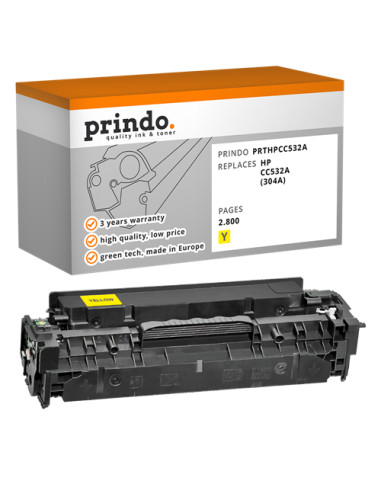 Toner Compatible Jaune pour HP ColorLaserJet CP2025 - 2 800 pages référence CC532A