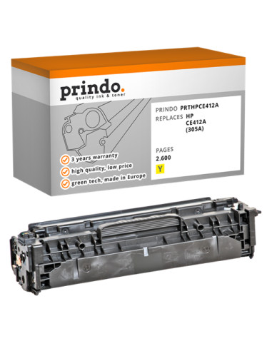 Toner Compatible Jaune pour HP Laserjet Pro 300 color M351a - 2 600 pages référence CE412A