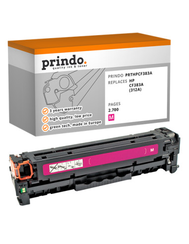 Toner Compatible Magenta pour HP LaserJet Pro 400 color MFP M476dn - 2 700 pages référence CF383A