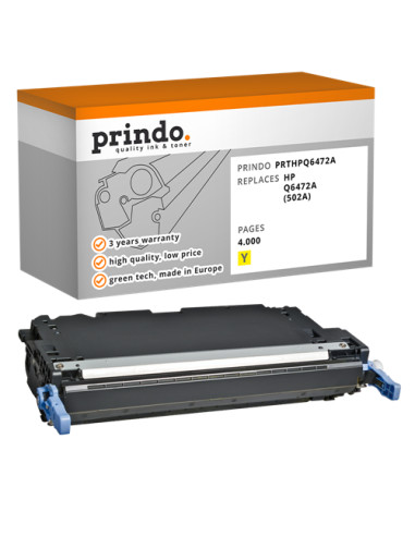 Toner Compatible Jaune pour HP ColorLaserJet 3600 - 4 000 pages référence Q6472A