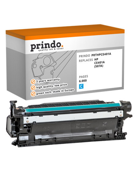 Toner Compatible Cyan pour HP LaserJet Enterprise 500 Color M551n - 6 000 pages référence CE401A