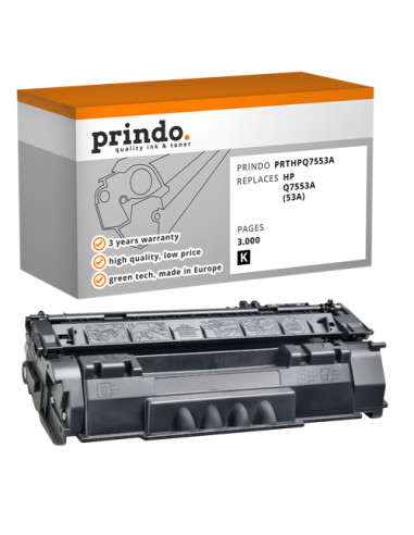 Toner Compatible Noir pour HP LaserJet P2015 - 3 000 pages référence Q7553A