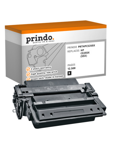 Toner Compatible Noir pour HP LaserJet Enterprise P3010 - 12 500 pages référence CE255X