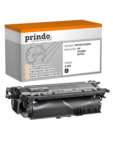 Toner Compatible Noir pour HP ColorLaserJet CP4520 - 8 500 pages référence CE260A
