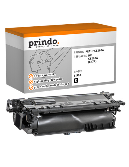 Toner Compatible Noir pour HP ColorLaserJet CP4520 - 8 500 pages référence CE260A