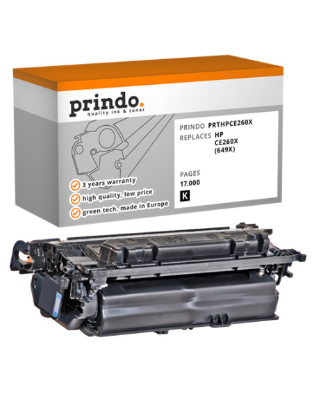 Toner Compatible Noir pour HP ColorLaserJet CP4520 - 17 000 pages référence CE260X
