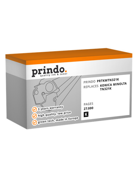 Toner Compatible Noir pour Konica bizhub C224 - 27 000 pages référence TN321K