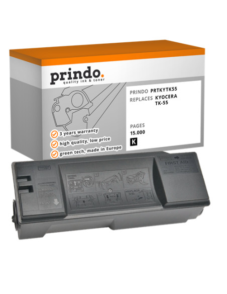 Toner Compatible Noir pour Kyocera FS-1920 - 15 000 pages référence TK-55