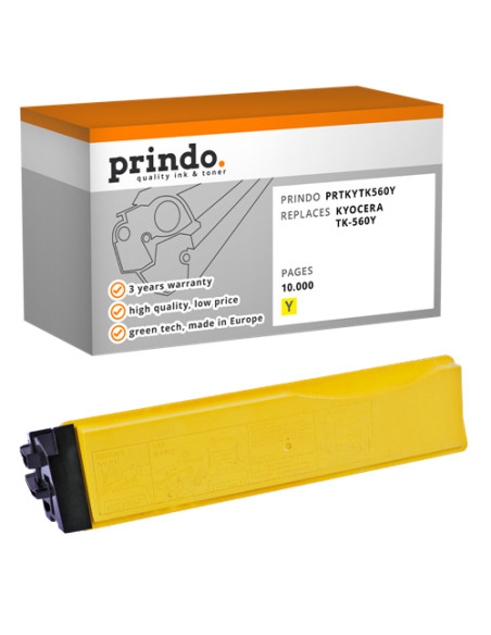 Toner Compatible Jaune pour Kyocera FS-C5300DN - 10 000 pages référence TK-560y