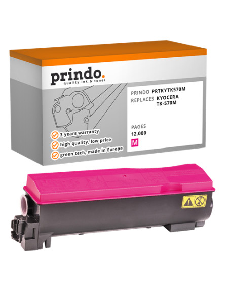 Toner Compatible Magenta pour Kyocera FS-C5400DN - 12 000 pages référence TK-570m