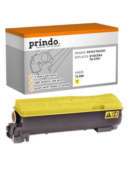 Toner Compatible Jaune pour Kyocera FS-C5400DN - 12 000 pages référence TK-570y