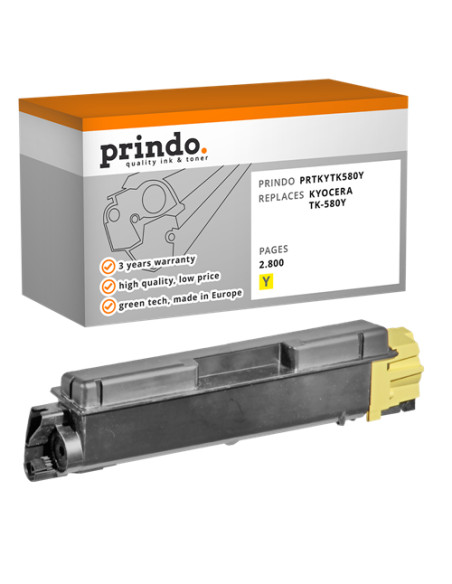 Toner Compatible Jaune pour Kyocera FS-C5150DN - 2 800 pages référence TK-580y