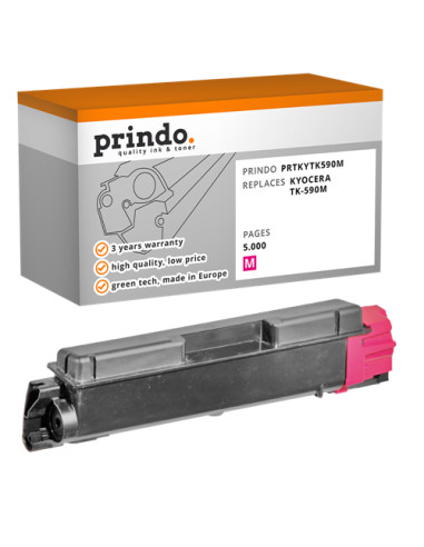 Toner Compatible Magenta pour Kyocera FS-C2026MFP - 5 000 pages référence TK-590m