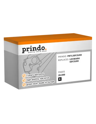 Toner Compatible Noir pour Lexmark MS510dn - 20 000 pages référence 50F2U00