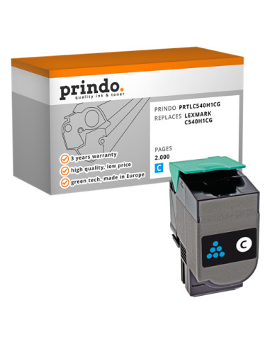 Toner Compatible Cyan pour Lexmark C544 - 2 000 pages référence C540H1CG