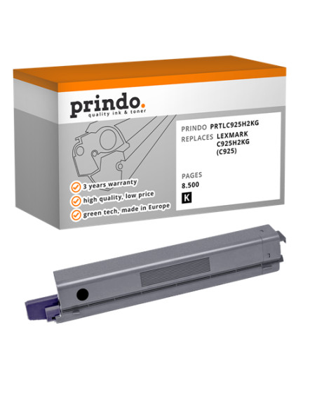 Toner Compatible Noir pour Lexmark C925de - 8 500 pages référence C925H2KG